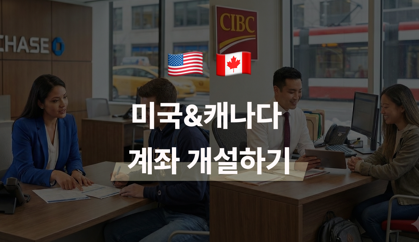 미국 은행 계좌, 캐나다 은행 계좌, 미국 유학생, 캐나다 유학생